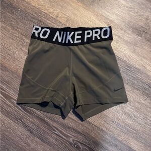 Nike Pro Olive Green Shorts
